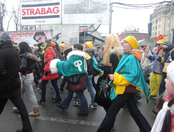 Масленичное шествие в Москве 1 марта 2009 года